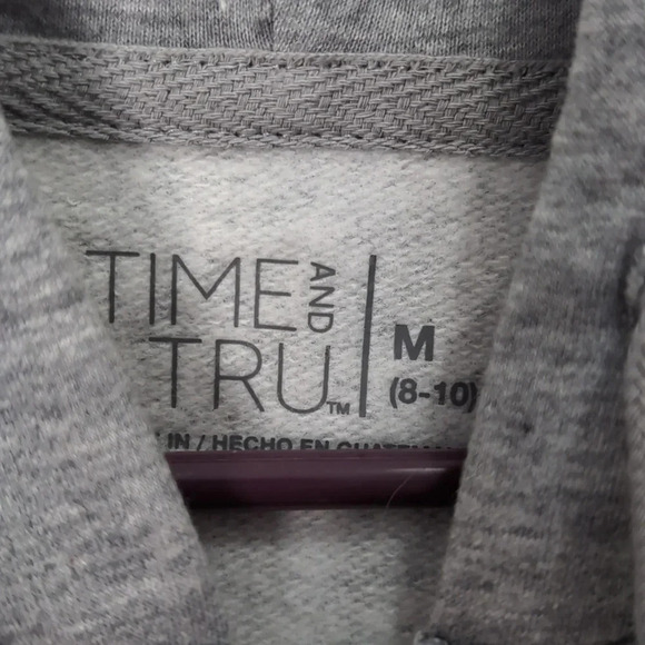 Time and Tru Women's Zip Up Fleece Hoodie Jacket - Picture 3 of 10
